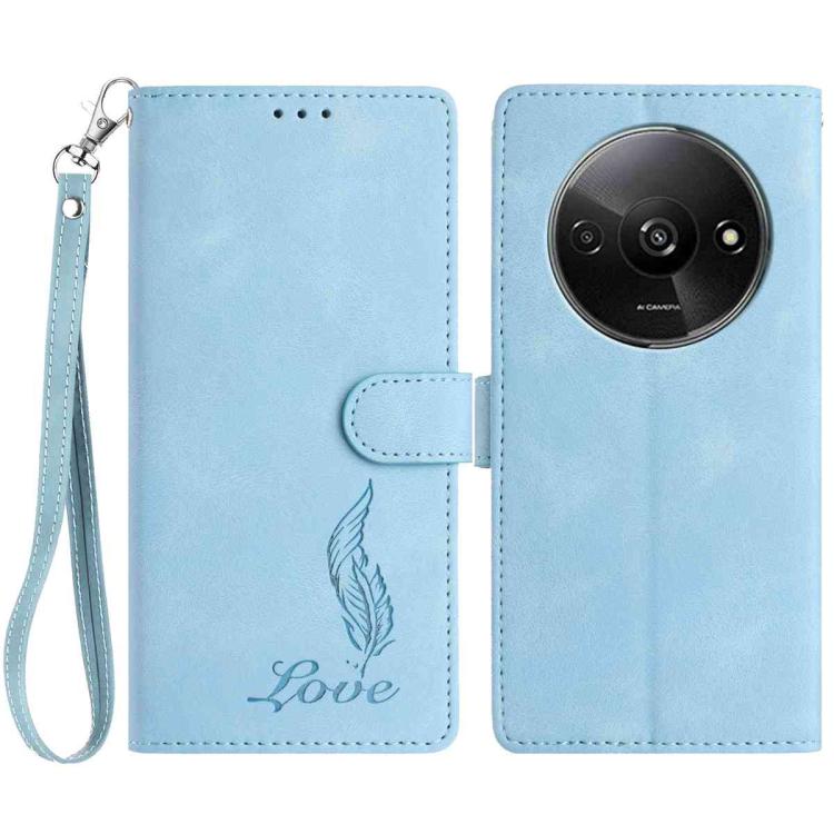 Skin Feel Embossed Feather Leather Phone Case, For Redmi 17C 5G, For Redmi K90, For Redmi K90 Pro Max, For Redmi 15C 5G / 4G EU 173mm, For Redmi 15 5G / 4G EU 171mm, For Redmi 15C 5G / 4G Global 171mm, For Redmi A5 4G 173.3mm                           ...