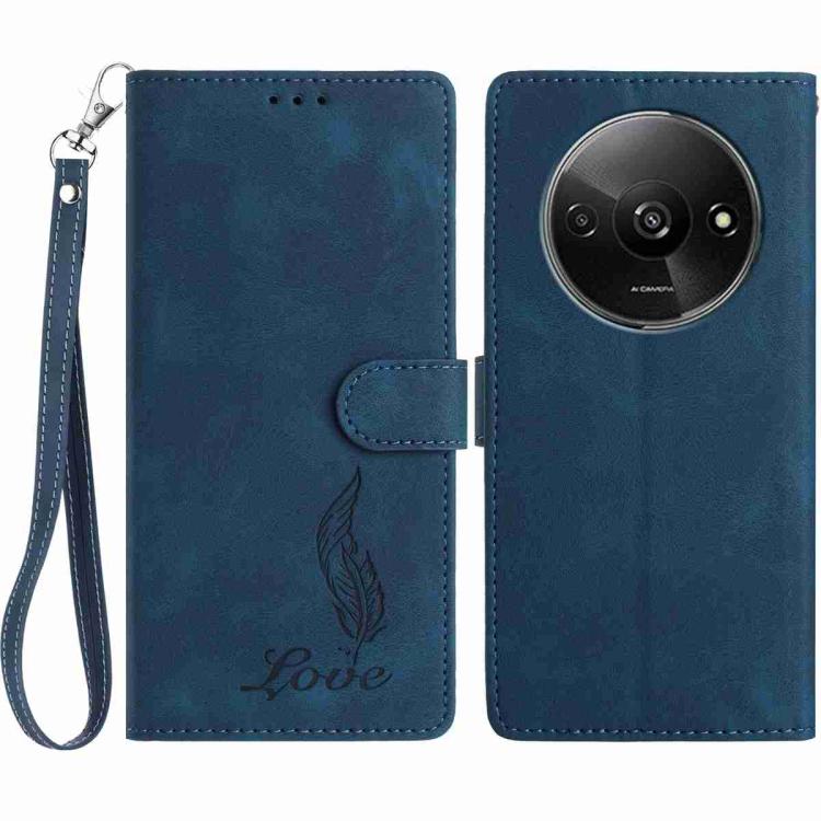 Skin Feel Embossed Feather Leather Phone Case, For Redmi 17C 5G, For Redmi K90, For Redmi K90 Pro Max, For Redmi 15C 5G / 4G EU 173mm, For Redmi 15 5G / 4G EU 171mm, For Redmi 15C 5G / 4G Global 171mm, For Redmi A5 4G 173.3mm                           ...