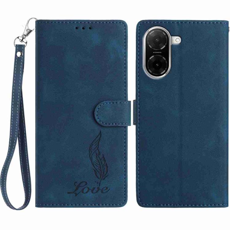 Skin Feel Embossed Feather Leather Phone Case, For Redmi 17C 5G, For Redmi K90, For Redmi K90 Pro Max, For Redmi 15C 5G / 4G EU 173mm, For Redmi 15 5G / 4G EU 171mm, For Redmi 15C 5G / 4G Global 171mm, For Redmi A5 4G 173.3mm                           ...