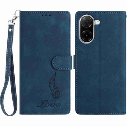Skin Feel Embossed Feather Leather Phone Case, For Redmi 17C 5G, For Redmi K90, For Redmi K90 Pro Max, For Redmi 15C 5G / 4G EU 173mm, For Redmi 15 5G / 4G EU 171mm, For Redmi 15C 5G / 4G Global 171mm, For Redmi A5 4G 173.3mm                           ...