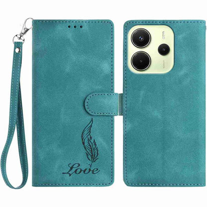 Skin Feel Embossed Feather Leather Phone Case, For Redmi 17C 5G, For Redmi K90, For Redmi K90 Pro Max, For Redmi 15C 5G / 4G EU 173mm, For Redmi 15 5G / 4G EU 171mm, For Redmi 15C 5G / 4G Global 171mm, For Redmi A5 4G 173.3mm                           ...