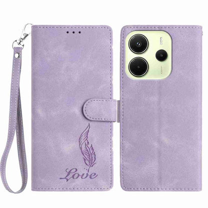 Skin Feel Embossed Feather Leather Phone Case, For Redmi 17C 5G, For Redmi K90, For Redmi K90 Pro Max, For Redmi 15C 5G / 4G EU 173mm, For Redmi 15 5G / 4G EU 171mm, For Redmi 15C 5G / 4G Global 171mm, For Redmi A5 4G 173.3mm                           ...