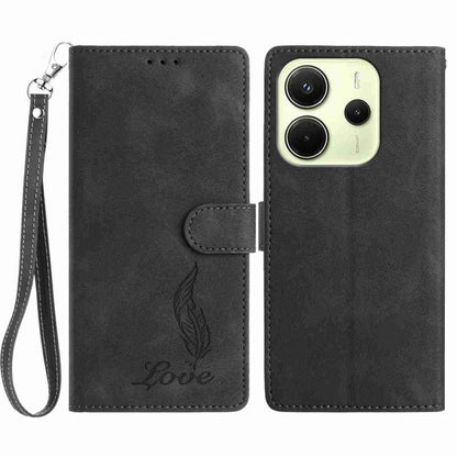 Skin Feel Embossed Feather Leather Phone Case, For Redmi 17C 5G, For Redmi K90, For Redmi K90 Pro Max, For Redmi 15C 5G / 4G EU 173mm, For Redmi 15 5G / 4G EU 171mm, For Redmi 15C 5G / 4G Global 171mm, For Redmi A5 4G 173.3mm                           ...