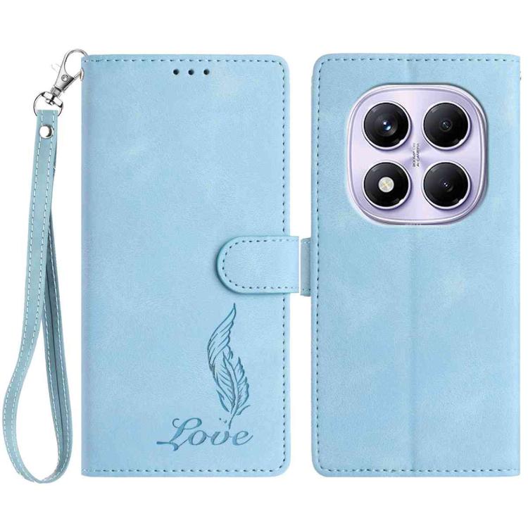 Skin Feel Embossed Feather Leather Phone Case, For Redmi 17C 5G, For Redmi K90, For Redmi K90 Pro Max, For Redmi 15C 5G / 4G EU 173mm, For Redmi 15 5G / 4G EU 171mm, For Redmi 15C 5G / 4G Global 171mm, For Redmi A5 4G 173.3mm                           ...
