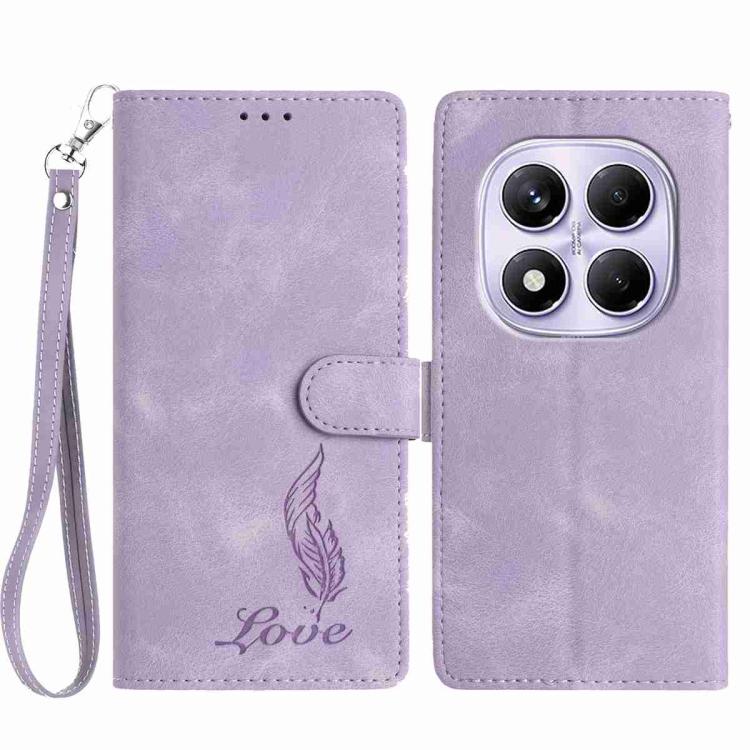 Skin Feel Embossed Feather Leather Phone Case, For Redmi 17C 5G, For Redmi K90, For Redmi K90 Pro Max, For Redmi 15C 5G / 4G EU 173mm, For Redmi 15 5G / 4G EU 171mm, For Redmi 15C 5G / 4G Global 171mm, For Redmi A5 4G 173.3mm                           ...