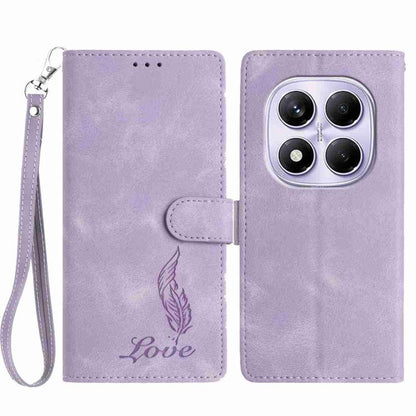 Skin Feel Embossed Feather Leather Phone Case, For Redmi 17C 5G, For Redmi K90, For Redmi K90 Pro Max, For Redmi 15C 5G / 4G EU 173mm, For Redmi 15 5G / 4G EU 171mm, For Redmi 15C 5G / 4G Global 171mm, For Redmi A5 4G 173.3mm                           ...