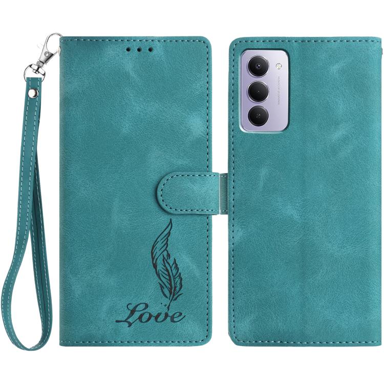 Skin Feel Embossed Feather Leather Phone Case, For Redmi 17C 5G, For Redmi K90, For Redmi K90 Pro Max, For Redmi 15C 5G / 4G EU 173mm, For Redmi 15 5G / 4G EU 171mm, For Redmi 15C 5G / 4G Global 171mm, For Redmi A5 4G 173.3mm                           ...