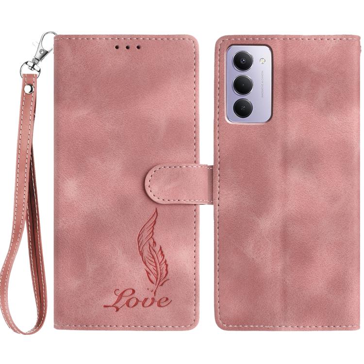 Skin Feel Embossed Feather Leather Phone Case, For Redmi 17C 5G, For Redmi K90, For Redmi K90 Pro Max, For Redmi 15C 5G / 4G EU 173mm, For Redmi 15 5G / 4G EU 171mm, For Redmi 15C 5G / 4G Global 171mm, For Redmi A5 4G 173.3mm                           ...