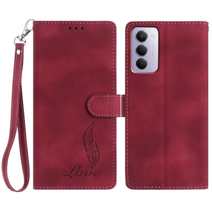Skin Feel Embossed Feather Leather Phone Case, For Redmi 17C 5G, For Redmi K90, For Redmi K90 Pro Max, For Redmi 15C 5G / 4G EU 173mm, For Redmi 15 5G / 4G EU 171mm, For Redmi 15C 5G / 4G Global 171mm, For Redmi A5 4G 173.3mm                           ...
