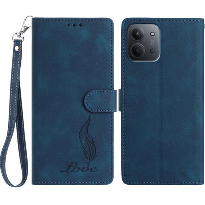 Skin Feel Embossed Feather Leather Phone Case, For Redmi 17C 5G, For Redmi K90, For Redmi K90 Pro Max, For Redmi 15C 5G / 4G EU 173mm, For Redmi 15 5G / 4G EU 171mm, For Redmi 15C 5G / 4G Global 171mm, For Redmi A5 4G 173.3mm                           ...