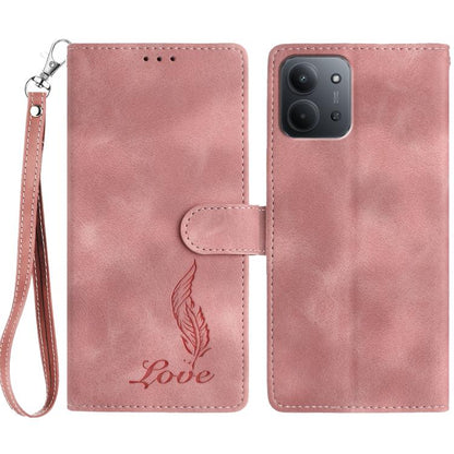 Skin Feel Embossed Feather Leather Phone Case, For Redmi 17C 5G, For Redmi K90, For Redmi K90 Pro Max, For Redmi 15C 5G / 4G EU 173mm, For Redmi 15 5G / 4G EU 171mm, For Redmi 15C 5G / 4G Global 171mm, For Redmi A5 4G 173.3mm                           ...