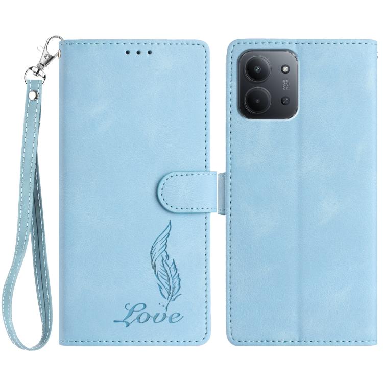 Skin Feel Embossed Feather Leather Phone Case, For Redmi 17C 5G, For Redmi K90, For Redmi K90 Pro Max, For Redmi 15C 5G / 4G EU 173mm, For Redmi 15 5G / 4G EU 171mm, For Redmi 15C 5G / 4G Global 171mm, For Redmi A5 4G 173.3mm                           ...