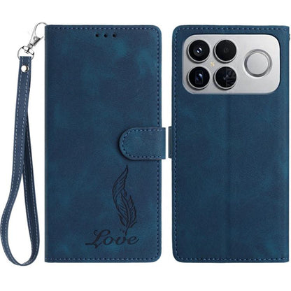 Skin Feel Embossed Feather Leather Phone Case, For Redmi 17C 5G, For Redmi K90, For Redmi K90 Pro Max, For Redmi 15C 5G / 4G EU 173mm, For Redmi 15 5G / 4G EU 171mm, For Redmi 15C 5G / 4G Global 171mm, For Redmi A5 4G 173.3mm                           ...