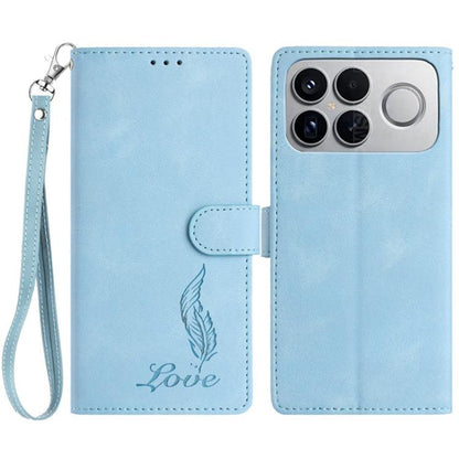 Skin Feel Embossed Feather Leather Phone Case, For Redmi 17C 5G, For Redmi K90, For Redmi K90 Pro Max, For Redmi 15C 5G / 4G EU 173mm, For Redmi 15 5G / 4G EU 171mm, For Redmi 15C 5G / 4G Global 171mm, For Redmi A5 4G 173.3mm                           ...