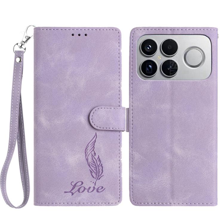 Skin Feel Embossed Feather Leather Phone Case, For Redmi 17C 5G, For Redmi K90, For Redmi K90 Pro Max, For Redmi 15C 5G / 4G EU 173mm, For Redmi 15 5G / 4G EU 171mm, For Redmi 15C 5G / 4G Global 171mm, For Redmi A5 4G 173.3mm                           ...