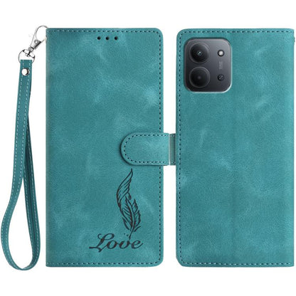 Skin Feel Embossed Feather Leather Phone Case, For Redmi 17C 5G, For Redmi K90, For Redmi K90 Pro Max, For Redmi 15C 5G / 4G EU 173mm, For Redmi 15 5G / 4G EU 171mm, For Redmi 15C 5G / 4G Global 171mm, For Redmi A5 4G 173.3mm                           ...