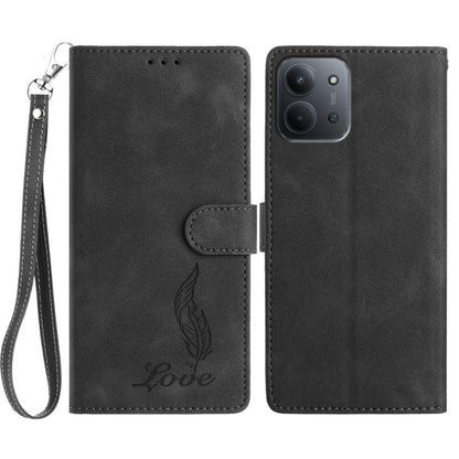 Skin Feel Embossed Feather Leather Phone Case, For Redmi 17C 5G, For Redmi K90, For Redmi K90 Pro Max, For Redmi 15C 5G / 4G EU 173mm, For Redmi 15 5G / 4G EU 171mm, For Redmi 15C 5G / 4G Global 171mm, For Redmi A5 4G 173.3mm                           ...