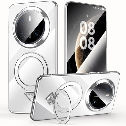 SULADA Electroplated Transparent MagSafe Holder Phone Case, For Huawei Pura 90 Pro Max 5G, For Huawei Pura 90 Pro 5G, For Huawei Mate 70 Pro, For Huawei Mate 70, For Huawei Mate 60, For Huawei Mate 60 Pro
