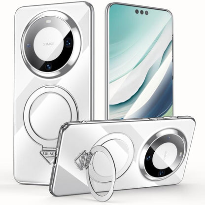 SULADA Electroplated Transparent MagSafe Holder Phone Case, For Huawei Pura 90 Pro Max 5G, For Huawei Pura 90 Pro 5G, For Huawei Mate 70 Pro, For Huawei Mate 70, For Huawei Mate 60, For Huawei Mate 60 Pro