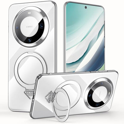 SULADA Electroplated Transparent MagSafe Holder Phone Case, For Huawei Pura 90 Pro Max 5G, For Huawei Pura 90 Pro 5G, For Huawei Mate 70 Pro, For Huawei Mate 70, For Huawei Mate 60, For Huawei Mate 60 Pro