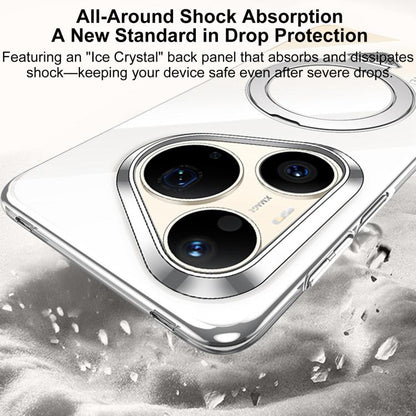 SULADA Electroplated Transparent MagSafe Holder Phone Case, For Huawei Pura 90 Pro Max 5G, For Huawei Pura 90 Pro 5G, For Huawei Mate 70 Pro, For Huawei Mate 70, For Huawei Mate 60, For Huawei Mate 60 Pro