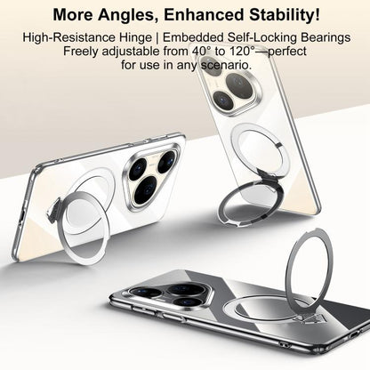 SULADA Electroplated Transparent MagSafe Holder Phone Case, For Huawei Pura 90 Pro Max 5G, For Huawei Pura 90 Pro 5G, For Huawei Mate 70 Pro, For Huawei Mate 70, For Huawei Mate 60, For Huawei Mate 60 Pro