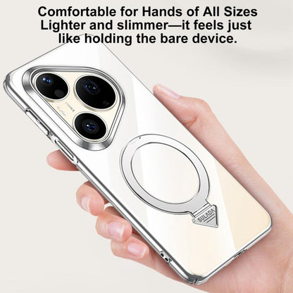 SULADA Electroplated Transparent MagSafe Holder Phone Case, For Huawei Pura 90 Pro Max 5G, For Huawei Pura 90 Pro 5G, For Huawei Mate 70 Pro, For Huawei Mate 70, For Huawei Mate 60, For Huawei Mate 60 Pro
