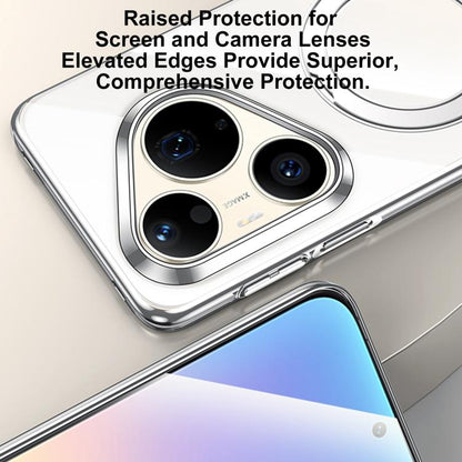 SULADA Electroplated Transparent MagSafe Holder Phone Case, For Huawei Pura 90 Pro Max 5G, For Huawei Pura 90 Pro 5G, For Huawei Mate 70 Pro, For Huawei Mate 70, For Huawei Mate 60, For Huawei Mate 60 Pro