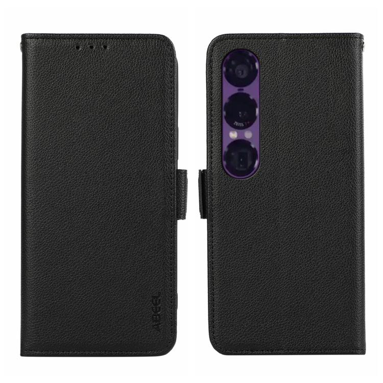 ABEEL Side-Magnetic Litchi Pattern Leather RFID Phone Case, For Sony Xperia 1 VIII, For Sony Xperia 1 VII