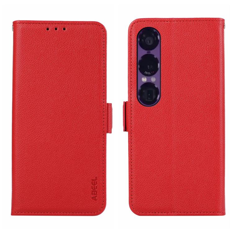 ABEEL Side-Magnetic Litchi Pattern Leather RFID Phone Case, For Sony Xperia 1 VIII, For Sony Xperia 1 VII