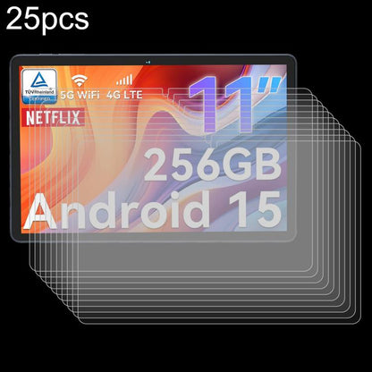 25 PCS/Pack 9H 0.3mm Explosion-proof Tempered Glass Film, For Tabwee K10 / T20 10.1 inch, For Tabwee W90 Tablet 11 inch, For Tabwee T90 Tablet 11 inch / RebotAi A11, For Tabwee T80 Tablet 10.5 inch, For Tabwee T50 Tablet 11 inch                        ...
