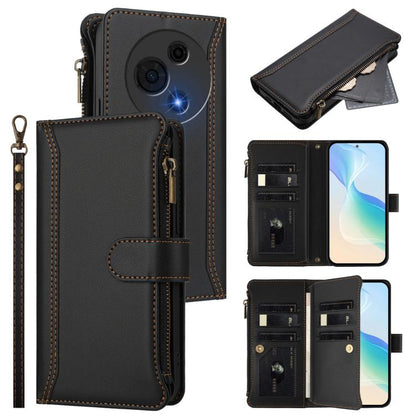 Magnetic Closure 9 Card Slots Zipper Leather Case with Hand Strap, For TCL K70 Power 4G / K70 4G, For TCL Nxtpaper 70 Pro 5G, For TCL K32 5G / K33 5G, For TCL 30Z / 30 LE, For TCL 40 XL / 40 T, For TCL 50 LE 5G / K23 / K24, For TCL 50 Pro NxtPaper / P1...