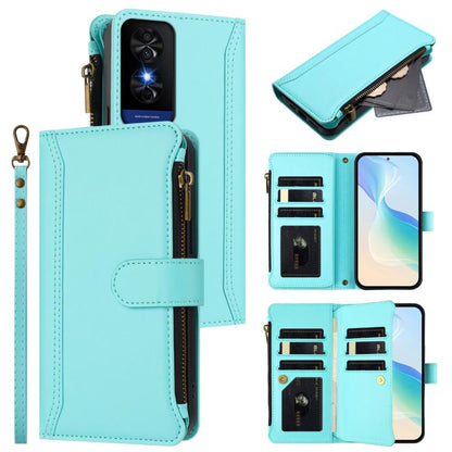 Magnetic Closure 9 Card Slots Zipper Leather Case with Hand Strap, For TCL K70 Power 4G / K70 4G, For TCL Nxtpaper 70 Pro 5G, For TCL K32 5G / K33 5G, For TCL 30Z / 30 LE, For TCL 40 XL / 40 T, For TCL 50 LE 5G / K23 / K24, For TCL 50 Pro NxtPaper / P1...