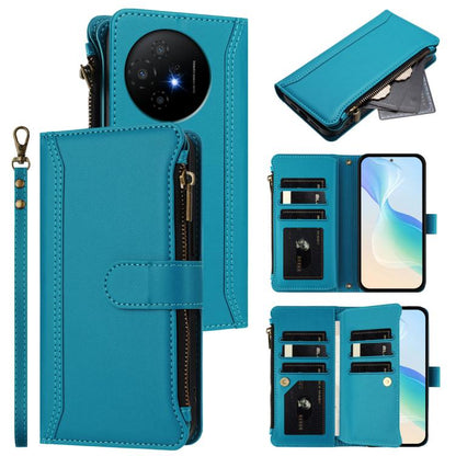 Magnetic Closure 9 Card Slots Zipper Leather Case with Hand Strap, For TCL K70 Power 4G / K70 4G, For TCL Nxtpaper 70 Pro 5G, For TCL K32 5G / K33 5G, For TCL 30Z / 30 LE, For TCL 40 XL / 40 T, For TCL 50 LE 5G / K23 / K24, For TCL 50 Pro NxtPaper / P1...
