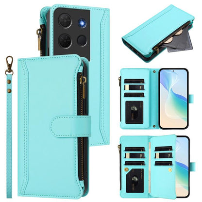 Magnetic Closure 9 Card Slots Zipper Leather Case with Hand Strap, For TCL K70 Power 4G / K70 4G, For TCL Nxtpaper 70 Pro 5G, For TCL K32 5G / K33 5G, For TCL 30Z / 30 LE, For TCL 40 XL / 40 T, For TCL 50 LE 5G / K23 / K24, For TCL 50 Pro NxtPaper / P1...