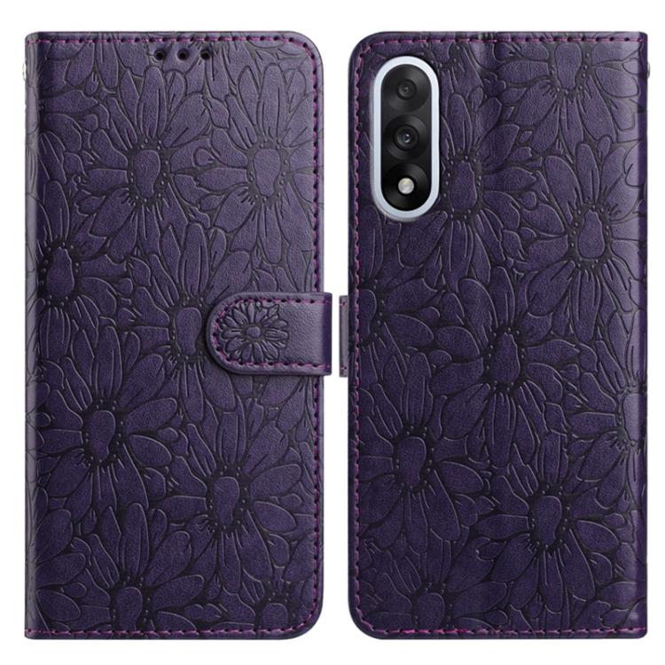 Daisy Embossed Leather Phone Case, For OnePlus Ace 6, For OnePlus 15, For OnePlus Nord 5, For OnePlus Nord CE5, For OnePlus 13