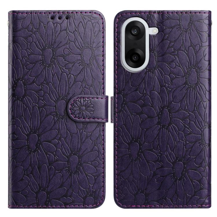 Daisy Embossed Leather Phone Case, For OnePlus Ace 6, For OnePlus 15, For OnePlus Nord 5, For OnePlus Nord CE5, For OnePlus 13
