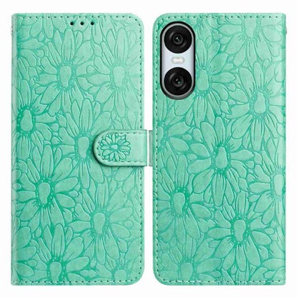 Daisy Embossed Leather Phone Case, For Sony Xperia 10 VII, For Sony Xperia 10 VI