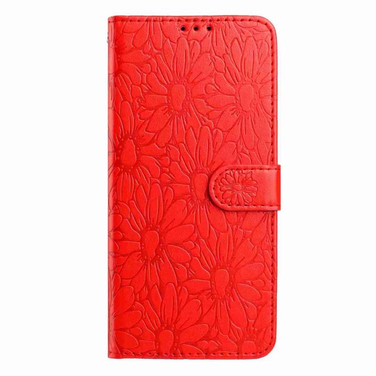 Daisy Embossed Leather Phone Case, For Sony Xperia 10 VII, For Sony Xperia 10 VI