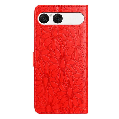 Daisy Embossed Leather Phone Case, For Sony Xperia 10 VII, For Sony Xperia 10 VI