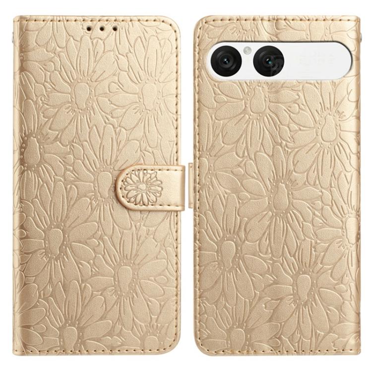 Daisy Embossed Leather Phone Case, For Sony Xperia 10 VII, For Sony Xperia 10 VI