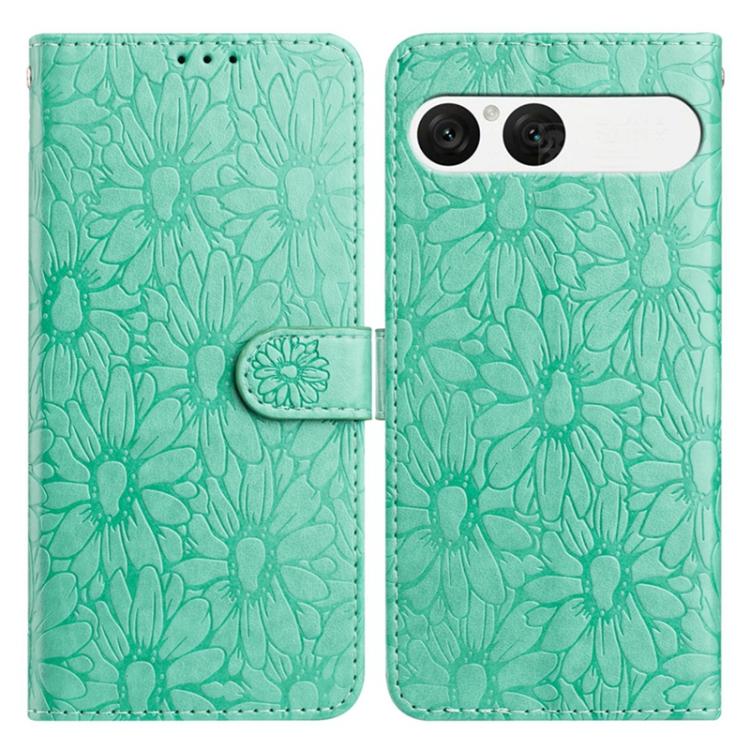 Daisy Embossed Leather Phone Case, For Sony Xperia 10 VII, For Sony Xperia 10 VI