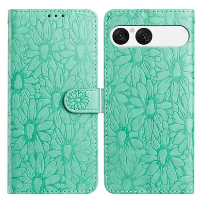 Daisy Embossed Leather Phone Case, For Sony Xperia 10 VII, For Sony Xperia 10 VI