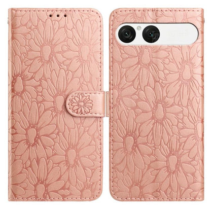 Daisy Embossed Leather Phone Case, For Sony Xperia 10 VII, For Sony Xperia 10 VI