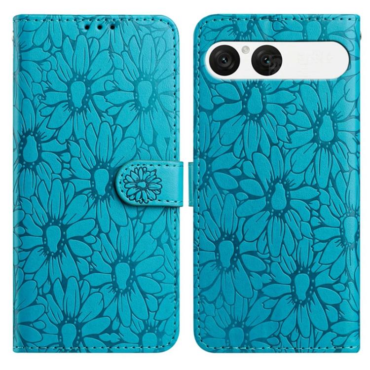 Daisy Embossed Leather Phone Case, For Sony Xperia 10 VII, For Sony Xperia 10 VI