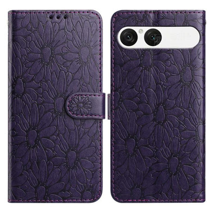 Daisy Embossed Leather Phone Case, For Sony Xperia 10 VII, For Sony Xperia 10 VI