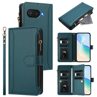 Magnetic Closure 9 Card Slots Zipper Leather Case with Hand Strap, For Google Pixel 11 Pro XL, For Google Pixel 11 Pro / 11, For Google Pixel 10 Pro XL 5G, For Google Pixel 10 5G Global, For Google Pixel 9a, For Google Pixel 8a, For Google Pixel 8 Pro ...