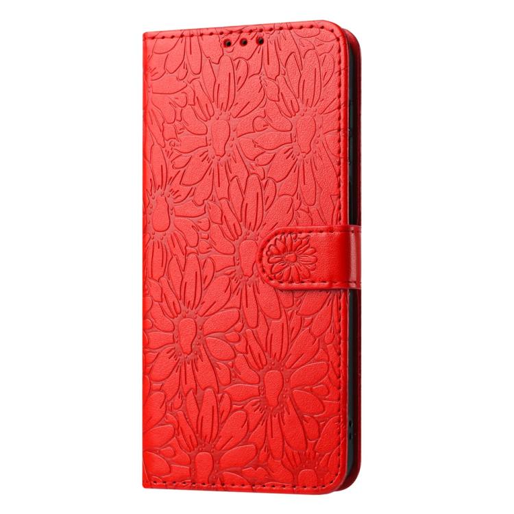 Daisy Embossed Leather Phone Case, For Honor 90