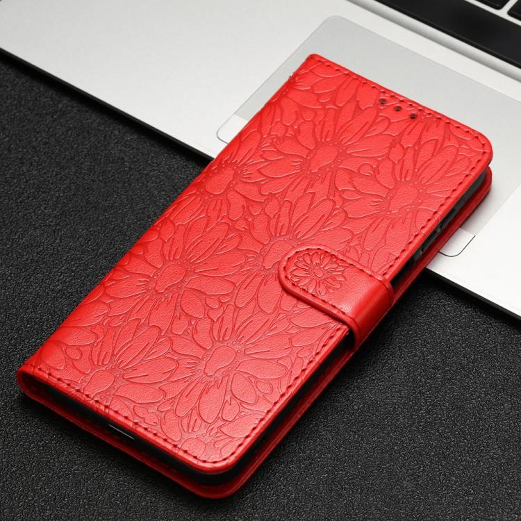 Daisy Embossed Leather Phone Case, For Honor 90