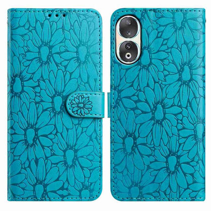 Daisy Embossed Leather Phone Case, For Honor 90